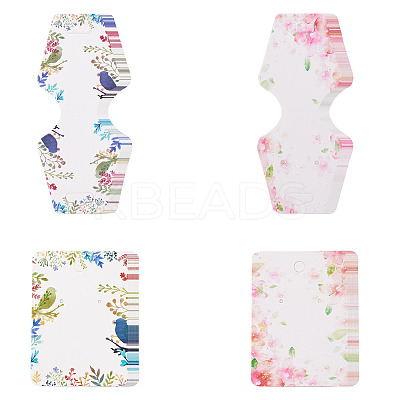 500Pcs 5 Style  Paper Necklace Display Cards DIY-YS0001-27-1