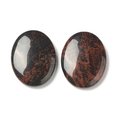 Natural Mahogany Obsidian Worry Stone for Anxiety Therapy G-B036-01L-1