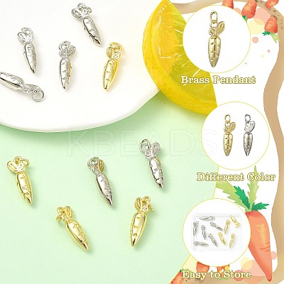 12Pcs 2 Colors Brass Pendants KK-CJ0003-78-1