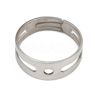 Blank 316L Surgical Stainless Steel  Finger Ring Bands STAS-C125-03P-1
