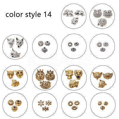 Tibetan Style Alloy Beads and Beads Spacers TIBEB-PH0004-69-1