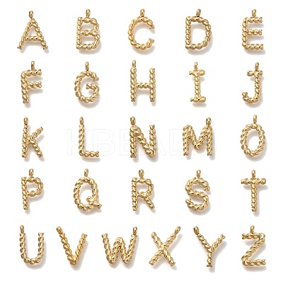 26Pcs 26 Styles PVD Vacuum Plating 304 Stainless Steel Pendants STAS-S148-28G-1