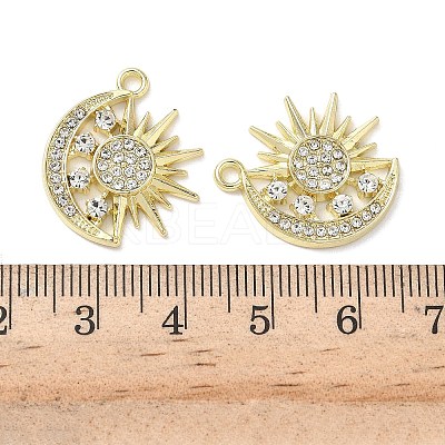 Alloy Rhinestone Pendants PALLOY-P314-04G-1