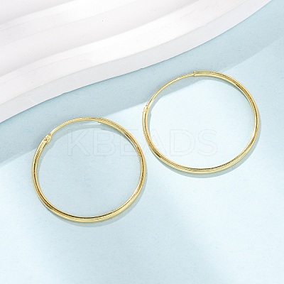 925 Sterling Silver Huggie Hoop Earrings EJEW-C179-05C-G-1
