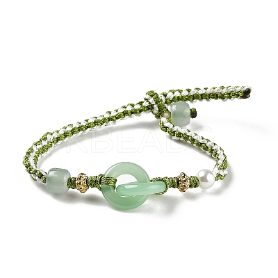 Resin Brainded Bead Bracelets BJEW-L701-03-1
