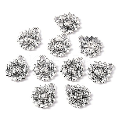 Sunflower Tibetan Style Alloy Pendants LS-TIBEP-R344-35AS-LF-1