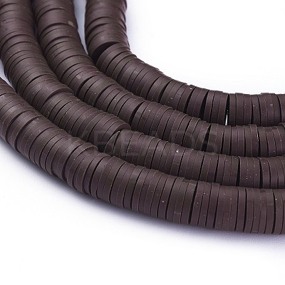 Flat Round Handmade Polymer Clay Beads LS-CLAY-R067-8.0mm-38-1
