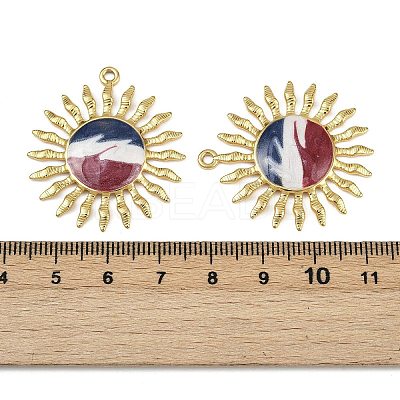 304 Stainless Steel Enamel Pendants STAS-L290-20B-G-1