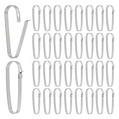 304 Stainless Steel Keychain Clasp Findings STAS-WH0072-03P-1