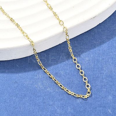 Brass Cable Chains Necklace for Women LS-NJEW-P265-04G-1
