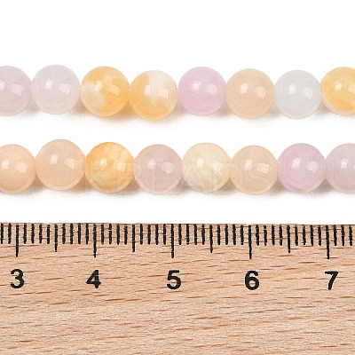 Natural Green Jade Beads Strands G-G757-03-6mm-1