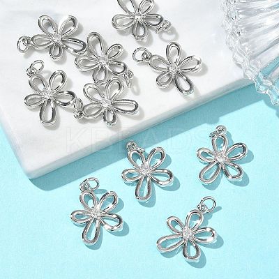SHEGRACE Brass Micro Pave Clear Cubic Zirconia Pendants XGRQ3P283-630P-1