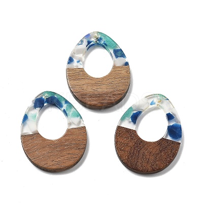Resin and Walnut Pendants FIND-R051-10B-1