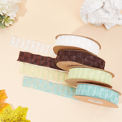 10 Yards Polyester Lace Trim Ribbon OCOR-WH20005-42B-1