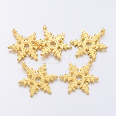 Christmas Snowflake Tibetan Style Alloy Pendants X-K094L011-1