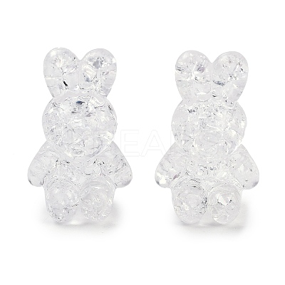 Transparent Crackle Acrylic Beads TACR-U008-02B-1