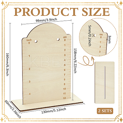 Wooden Earring Display Stands EDIS-WH0016-064C-1