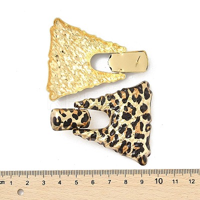Leopard Print Alloy Dangle Stud Earrings LS-EJEW-K304-01D-G-1