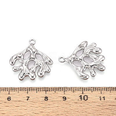 304 Stainless Steel Imitation Coral Pendants STAS-T069-42P-1