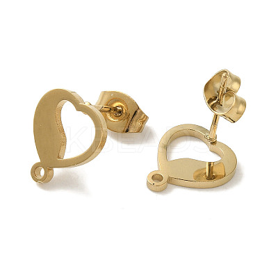 Ion Plating(IP) 304 Stainless Steel Stud Earring Findings STAS-I206-60G-1