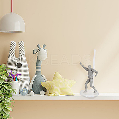 Plastic Assembled Doll Holders ODIS-WH0025-175-1