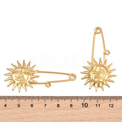 Sun 304 Stainless Steel Safety Pins Brooch Findings SA-CBA098D-13A-G-1