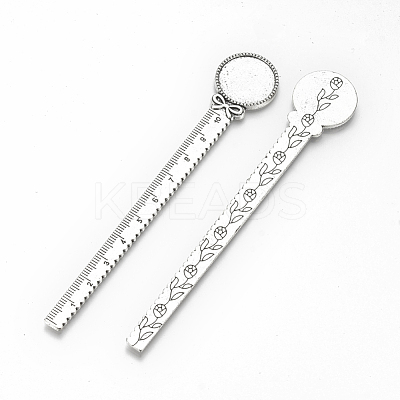 Tibetan Style Alloy Cabochon Setting TIBE-R001-02AS-1