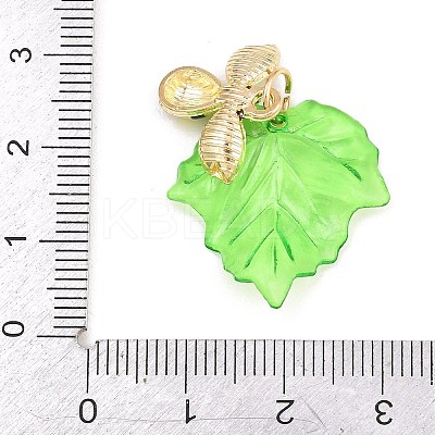 Transparent Resin with Alloy & Enamel Pendants RE-CBA19D0-05B-1