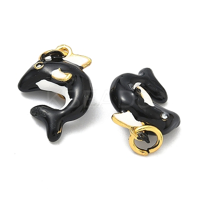 Sea Animals Alloy Enamel Pendants ENAM-B037-10G-01-1