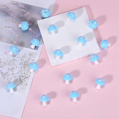 20Pcs Mushroom Silicone Focal Beads JX901I-1