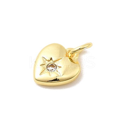 Brass Micro Pave Cubic Zirconia Charms KK-C139-25D-G-1