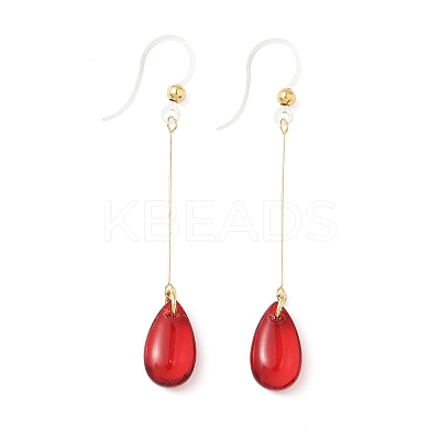 Electroplated 304 Stainless Steel Resin Dangle Earrings EJEW-Z129-06G-01-1