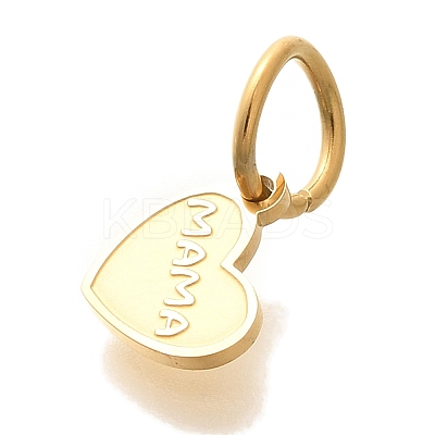 Mother's Day PVD Vacuum Plating 304 Stainless Steel Charms STAS-U035-10G-1