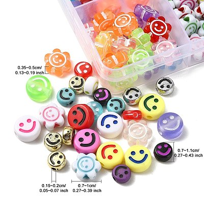Mixed Styles Acrylic Beads DIY-YW0008-44-1