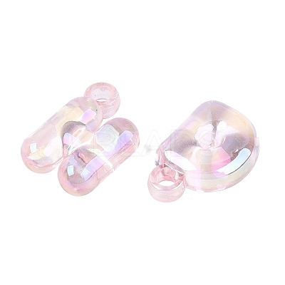 UV Plating Rainbow Iridescent Acrylic Pendants OACR-K003-007E-1