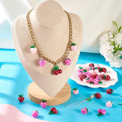 36Pcs 9 Styles Resin Pendants CRES-TA0001-49-1