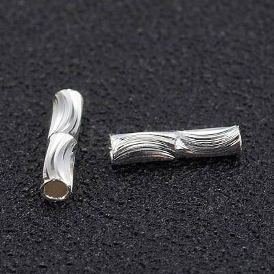 Corrugated Brass Tube Beads KK-H759-27A-S-1