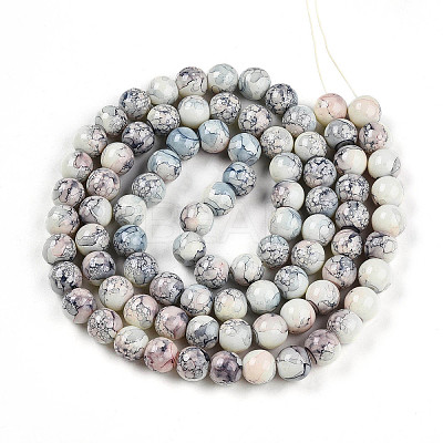 Baking Paint Glass Beads Strands DGLA-N003-10mm-C05-1