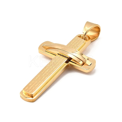 304 Stainless Steel Big Pendants STAS-R171-05G-1