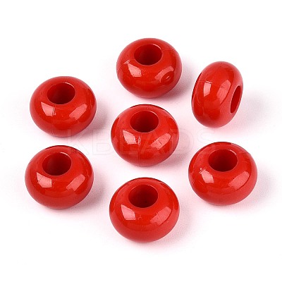 Independence Day Opaque Acrylic European Beads SACR-N019-03M1-1