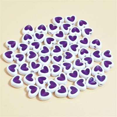 50Pcs Plastic Beads KY-WH0006-03G-1