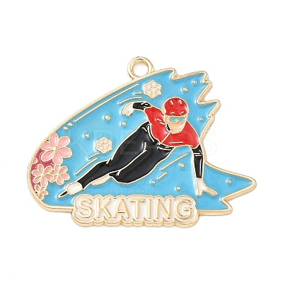 Sports Alloy Enamel Pendants LS-ENAM-I074-01G-10-1