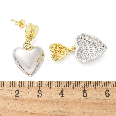 Brass Dangle Stud Earrings EJEW-F359-08G-1