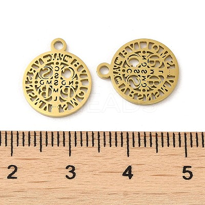 Ion Plating(IP) 304 Stainless Steel Charms STAS-J042-12G-1