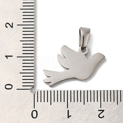 Non-Tarnish 304 Stainless Steel Pendants STAS-M322-08P-1