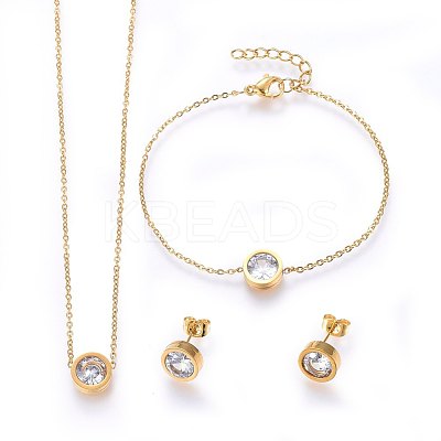 304 Stainless Steel Jewelry Sets SJEW-H137-24G-1