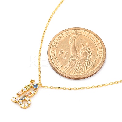 925 Sterling Silver Colorful Cubic Zirconia Constellation Pendant Cable Chain Necklaces for Women STER-R009-01G-08-1