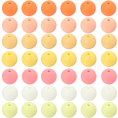 Rubberized Style Imitated Silicone Acrylic Beads MACR-PA0001-06C-03-1
