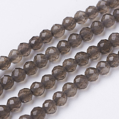 Natural Smoky Quartz Beads Strands G-D168-B-3mm-1