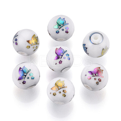 Electroplate Glass Beads X-EGLA-S178-12H-1